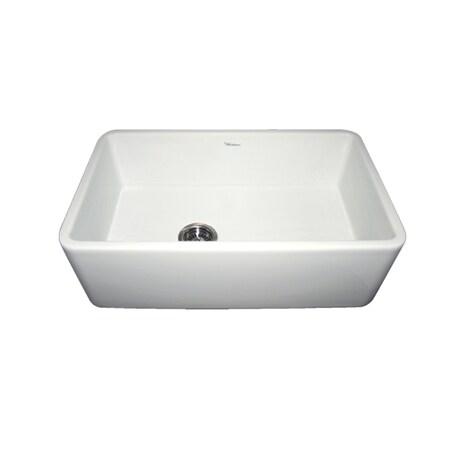 Whitehaus Fireclay Duet Series Reversible Sink W/ Smooth Front Apron, Wht WH3018-WHITE